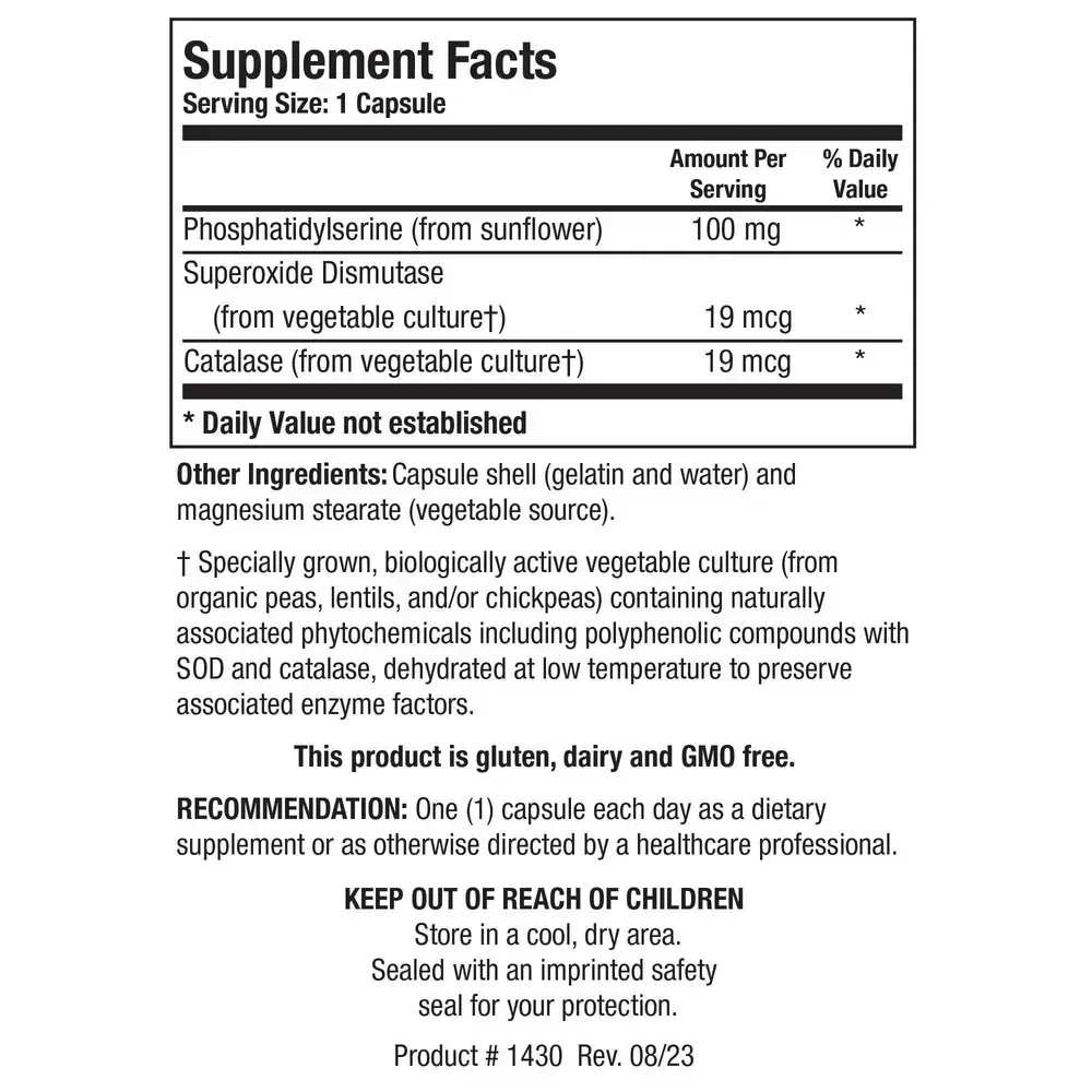 Product image for Phosphatidylserine.