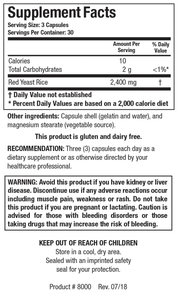 Product image for Red Yeast Rice.