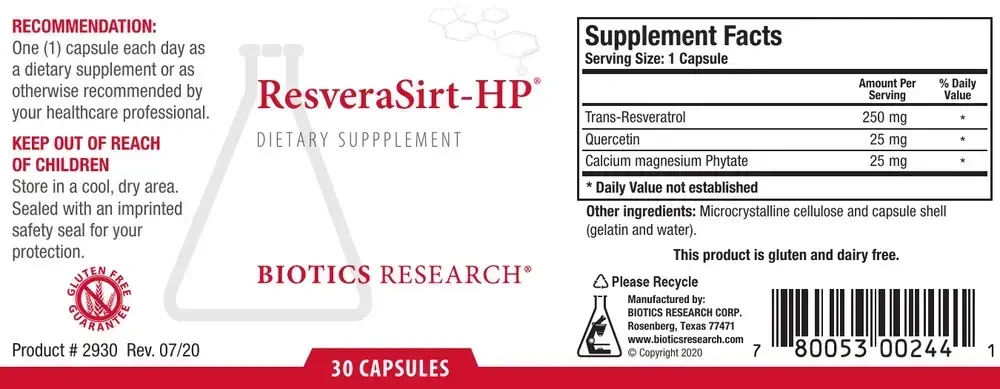 Product image for ResveraSirt-HP®.