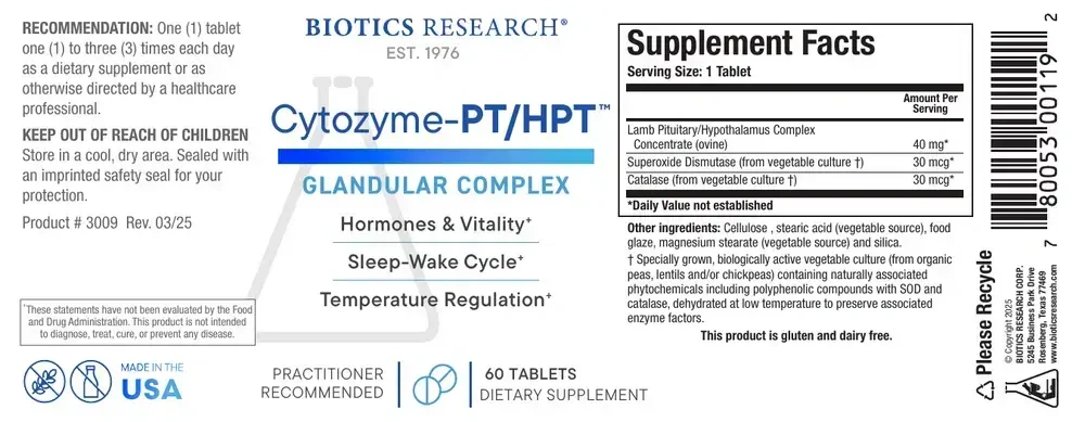 Product image for Cytozyme-PT/HPT™ (Ovine Pituitary/Hypothalamus).