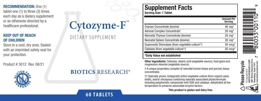 Product image for Cytozyme-F™ (Female Gland. Comb.).
