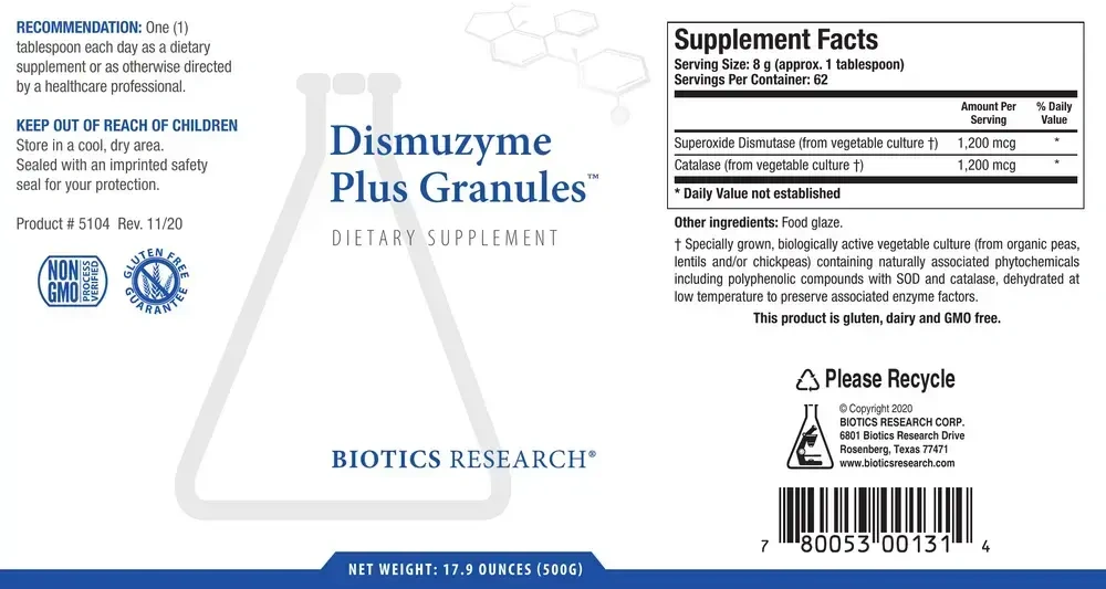 Product image for Dismuzyme Plus Granules™.