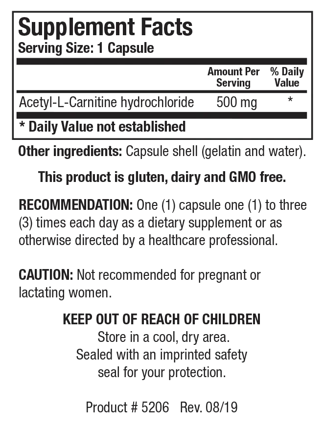 Product image for Acetyl-L-Carnitine.