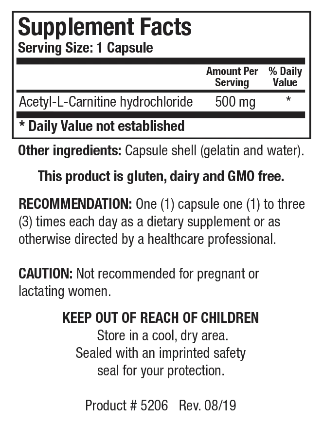 Product image for Acetyl-L-Carnitine.