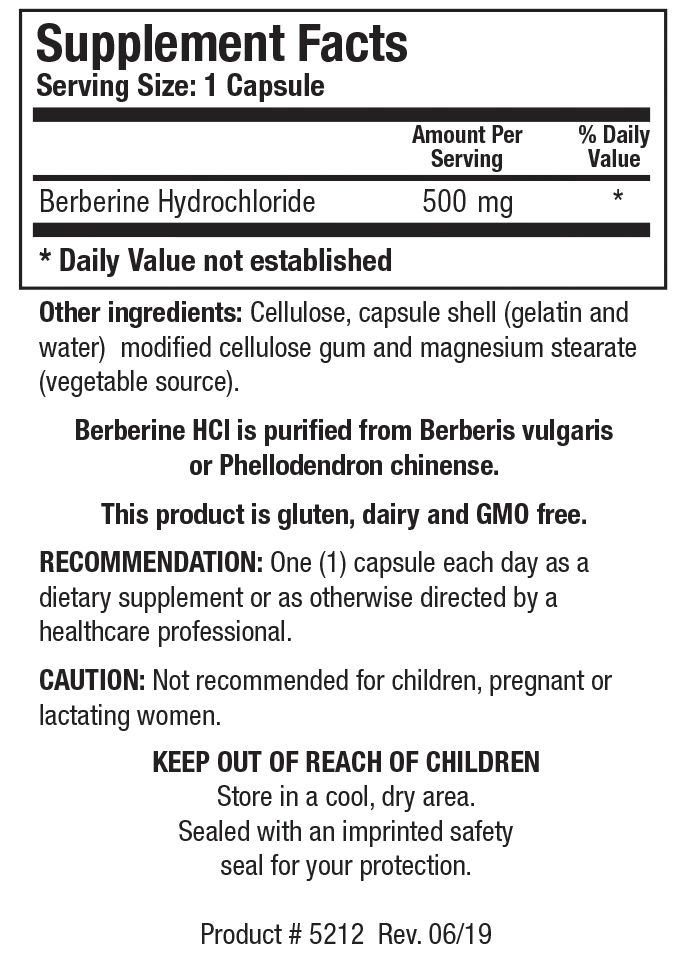 Product image for Berberine HCL.