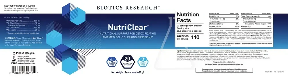Product image for NutriClear®.