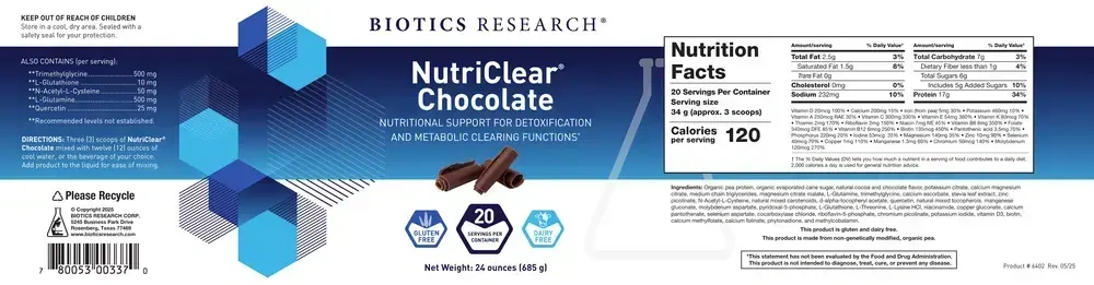 Product image for NutriClear® Chocolate.