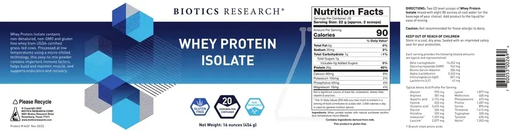 Product image for Whey Protein Isolate.