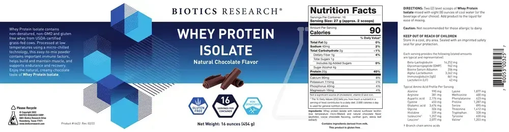 Product image for Whey Protein Isolate-Chocolate.