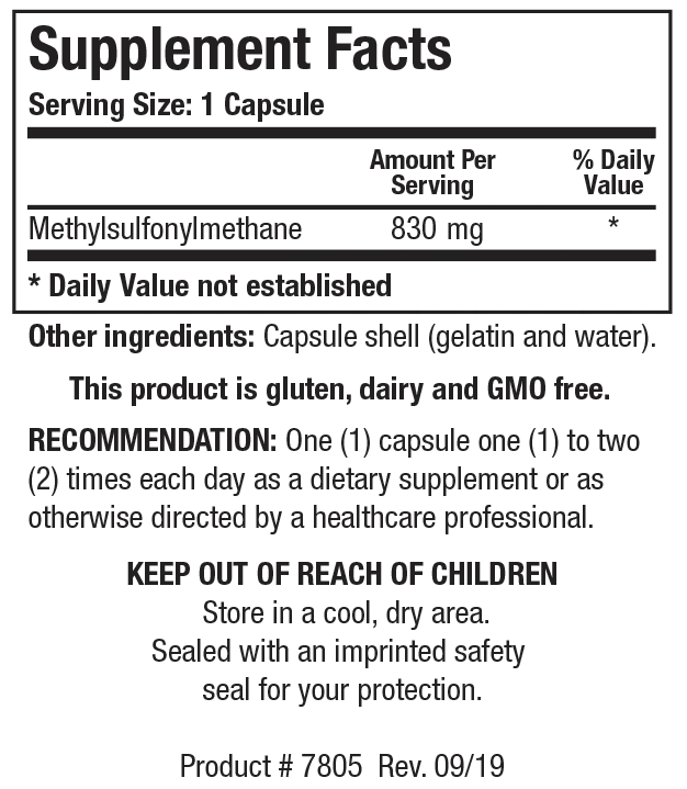 Product image for MSM.