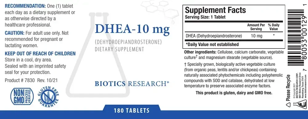 Product image for DHEA 10mg.