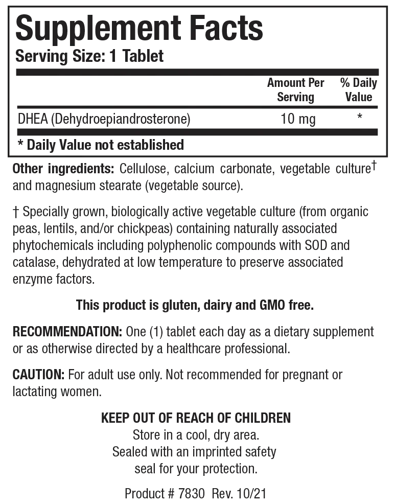 Product image for DHEA 10mg.