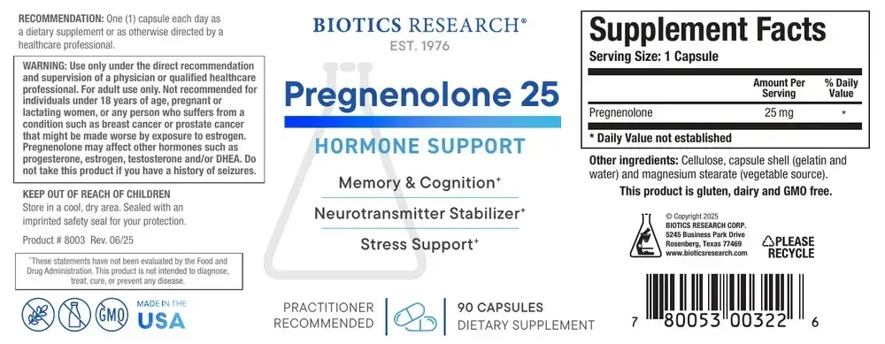 Product image for Pregnenolone 25.