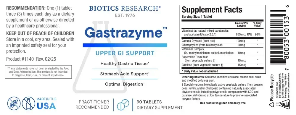 Product image for Gastrazyme™ (Vit. U Complex).