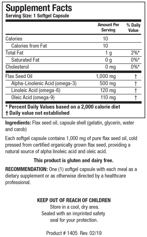 Product image for Flax Seed Oil Caps.