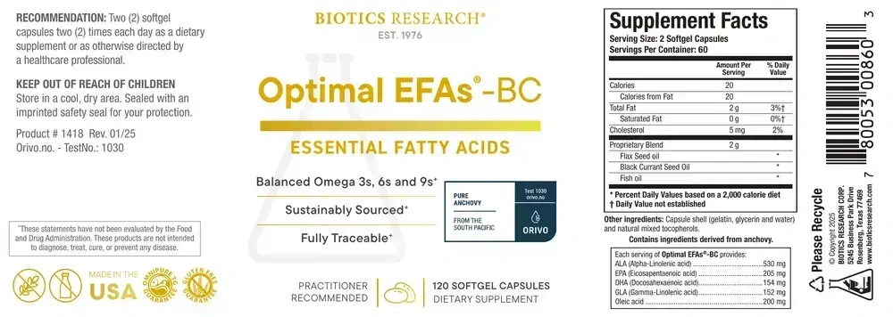 Product image for Optimal EFAs®-BC.