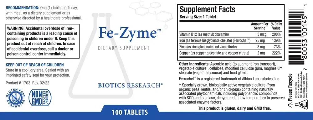 Product image for Fe-Zyme™ (Hematinic Combo).