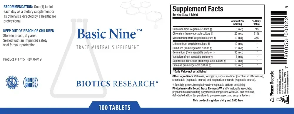 Product image for Basic Nine™ (Rare Trace Elements).