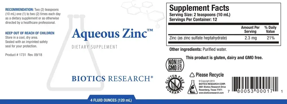 Product image for Aqueous Zinc™.