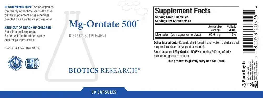 Product image for Mg-Orotate 500™.
