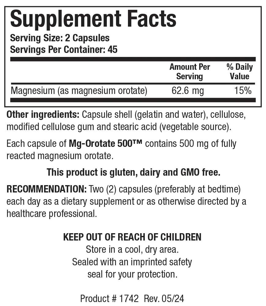 Product image for Mg-Orotate 500™.