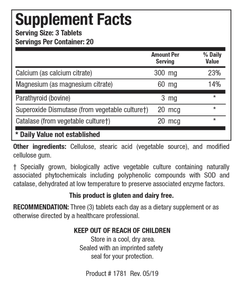 Product image for Ca/Mg-Plus™ (with parathyroid).