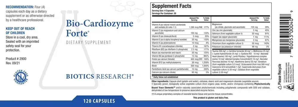 Product image for Bio-Cardiozyme Forte®.