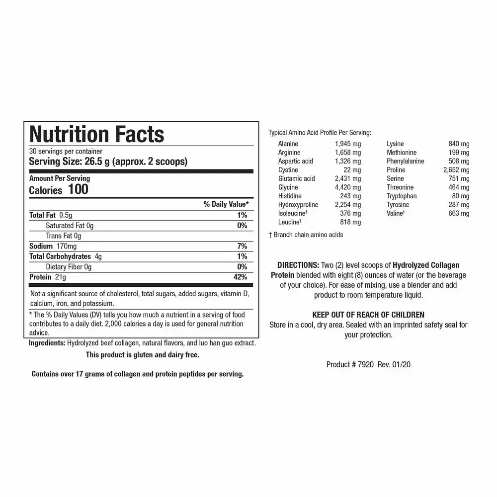 Product image for Hydrolyzed Collagen Protein - Vanilla Crème.