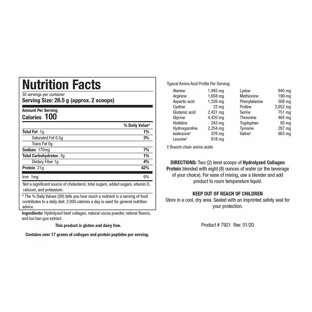 Product image for Hydrolyzed Collagen Protein - Chocolate Crème.