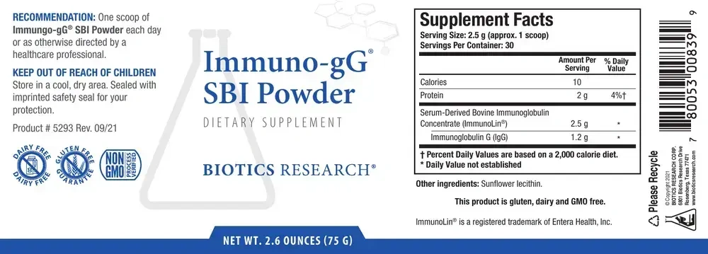 Product image for Immuno gG SBI Powder.