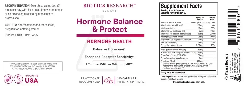 Product image for Hormone Balance and Protect.