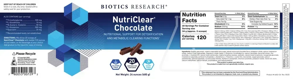 Product image for NutriClear® Chocolate (California Only).