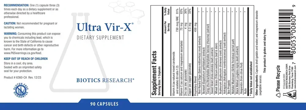 Product image for UltraVir-X (California Only).