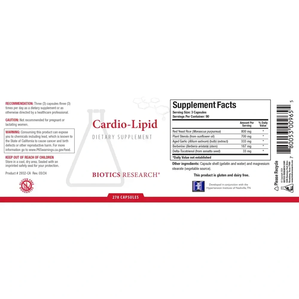 Product image for Cardio-Lipid (California Only).