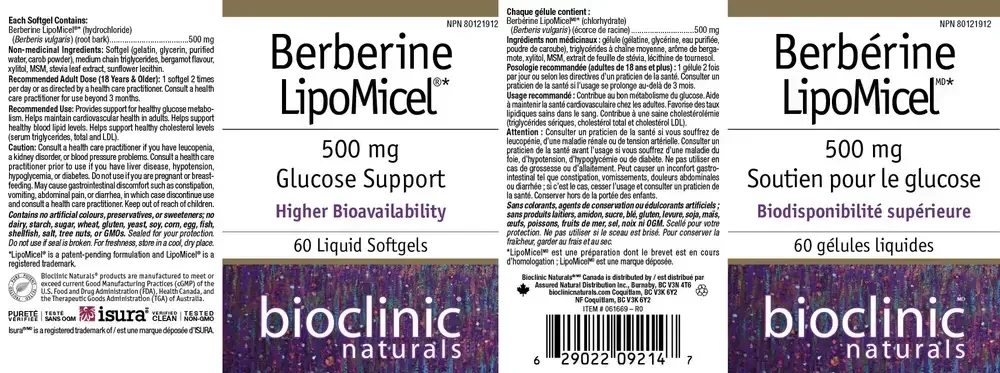 Product image for Berberine LipoMicel.