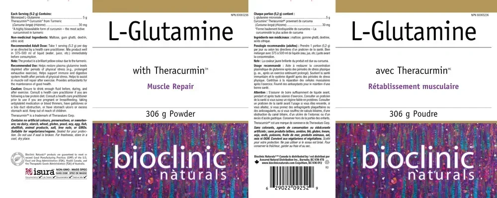 Product image for L-Glutamine with Theracurmin™.