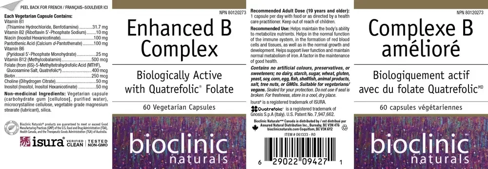 Product image for Enhanced B Complex.