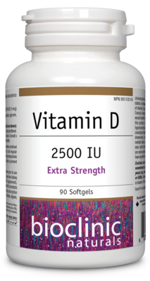 Product image for Vitamin D3 2500 IU Extra Strength (90 Softgels).