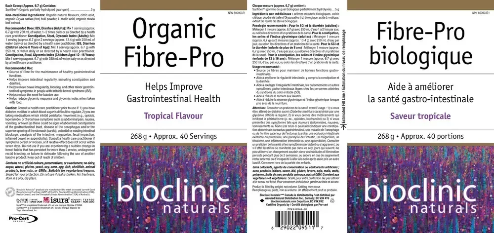 Product image for Organic FibrePro Tropical Flavour.
