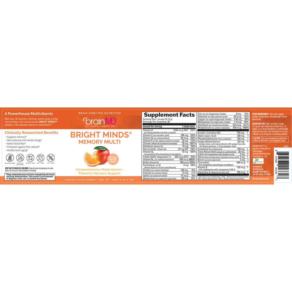 Product image for Bright Minds Memory Multi Orange Mango.