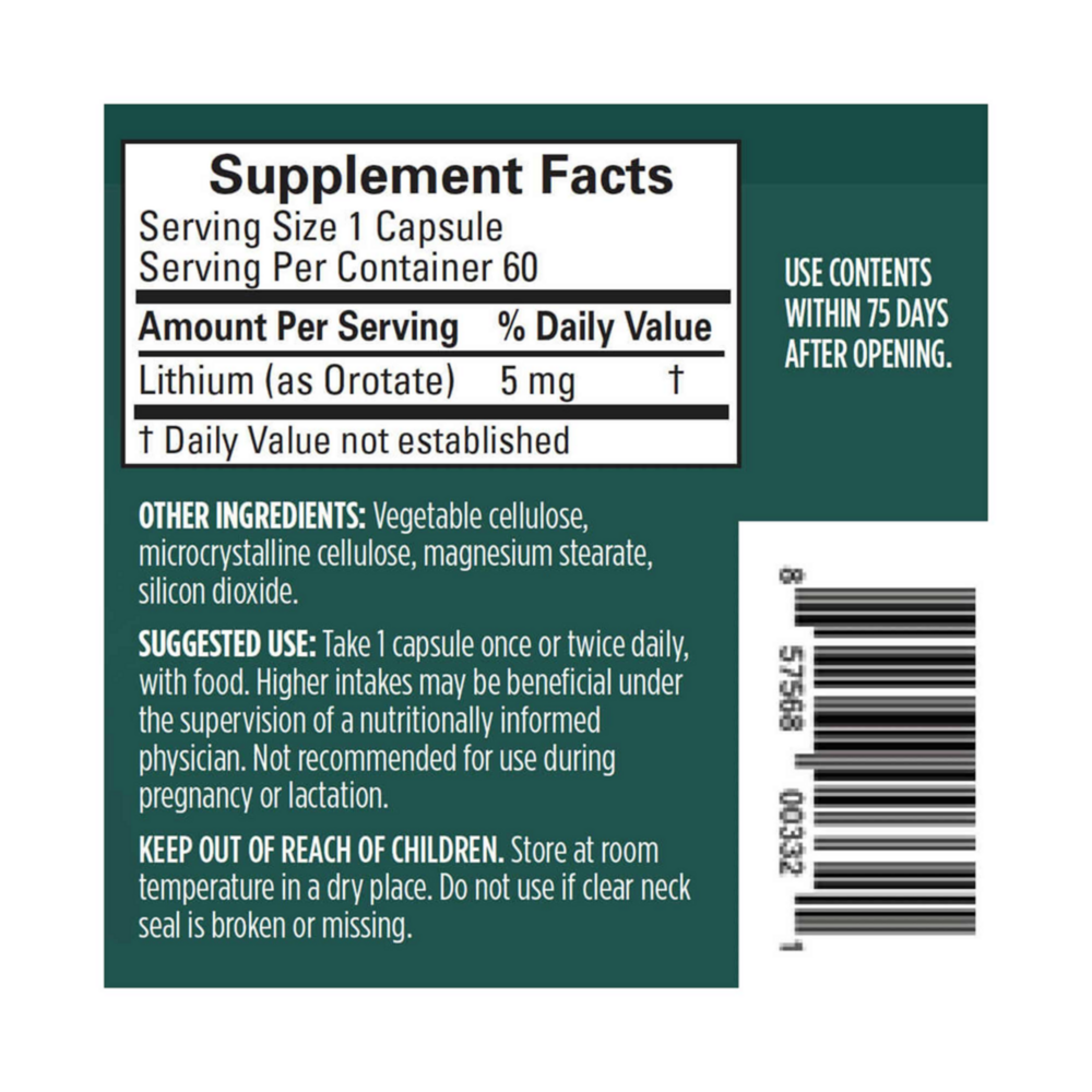 Product image for Lithium Orotate.