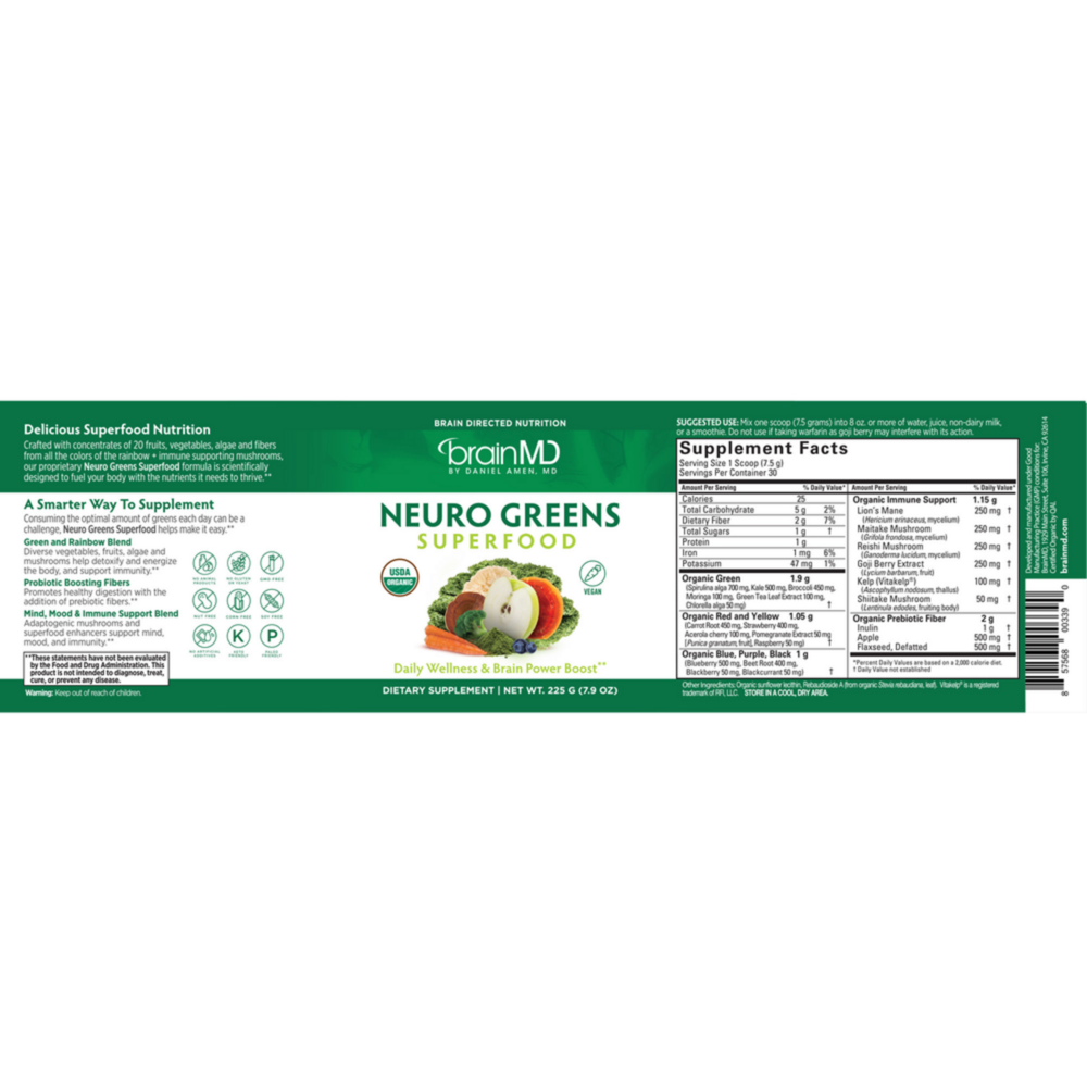 Product image for Neuro-Greens Superfood.