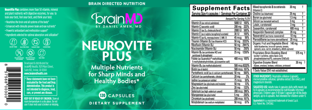 Product image for NeuroVite Plus.