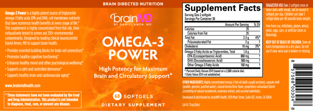 Product image for Omega 3 Power.
