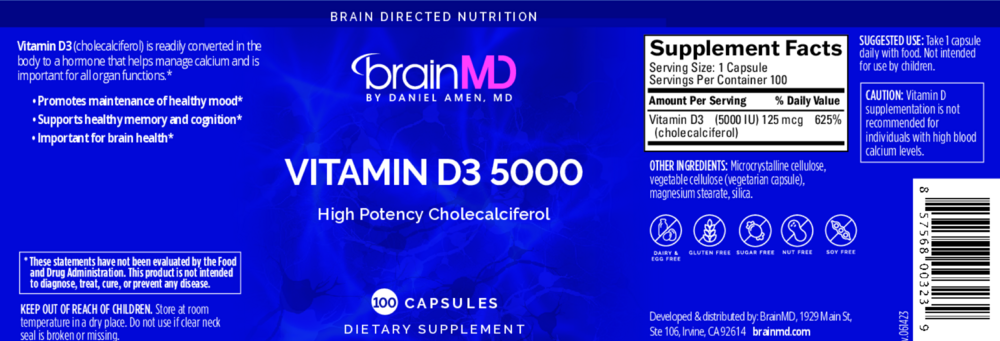 Product image for Vitamin D3 5000.