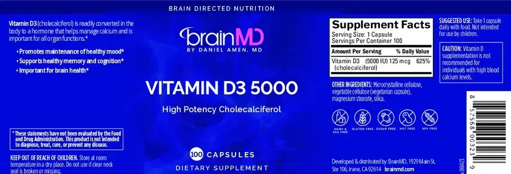 Product image for Vitamin D3 5000.