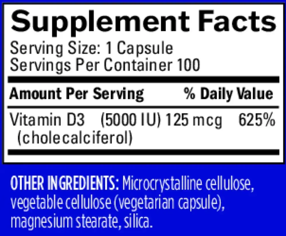 Product image for Vitamin D3 5000.