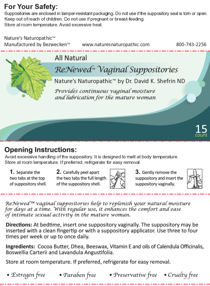 Product image for Renewed DHEA Vaginal Suppositories.