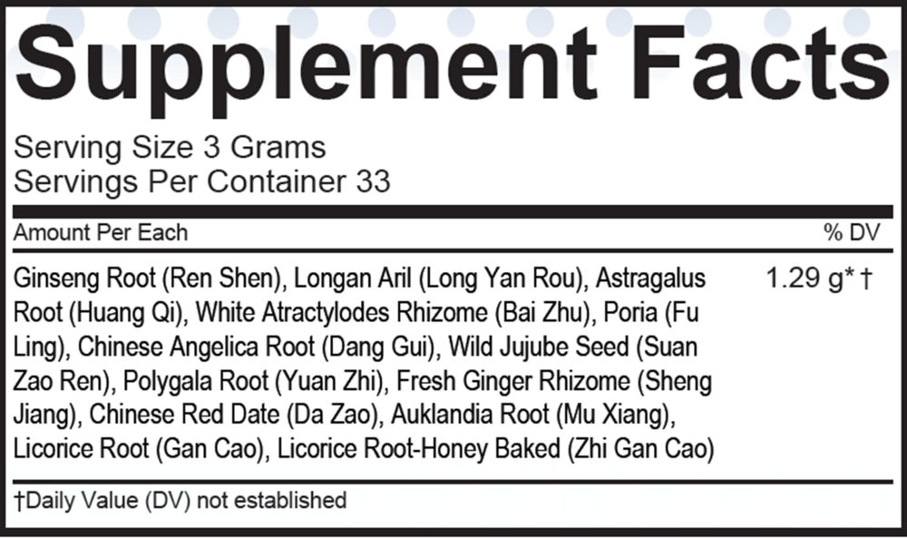 Product image for Gui Pi Tang (Ginseng &amp; Longan Combination).