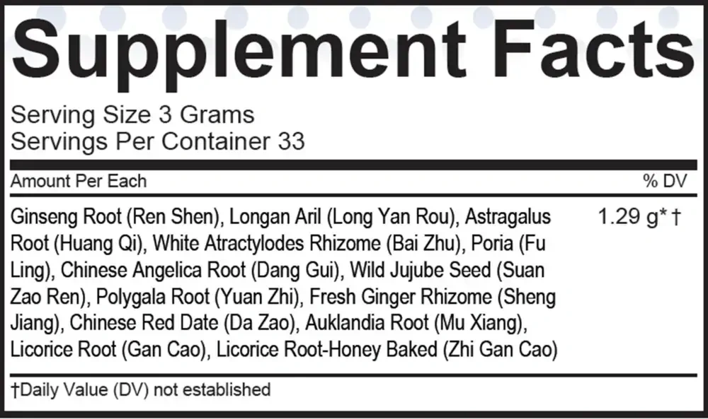 Product image for Gui Pi Tang (Ginseng &amp; Longan Combination).